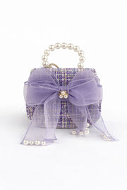 Arabella Mini Bow Handbag - Purple