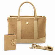 Daisy Top Handbag - Beige