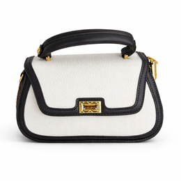 Samira Handbag - White & Black