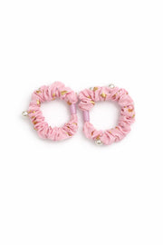 Pearl gold scrunchies