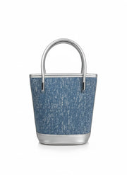 Sienna Denim Bucket Bag - Dark Blue