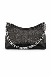 Sienna Denim Handbag - Black