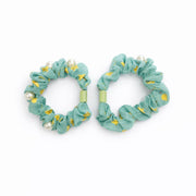 Pearl gold scrunchies