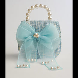 Arabella Mini Bow Handbag - Blue