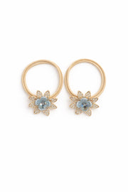 Flower crystal hair tie