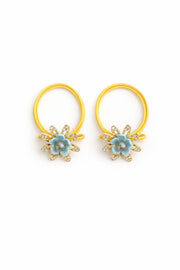 Flower crystal hair tie