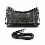 Sienna Denim Handbag - Black