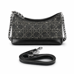 Sienna Denim Handbag - Black