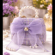 Arabella Mini Bow Handbag - Purple