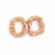 Pearl gold scrunchies