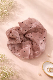 Vanessa Scrunchie Purple Polka Dot