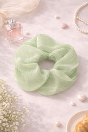 Satin Vanessa Green Scrunchie