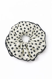 White Flower Scrunchie