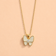 Butterfly Beaut Necklace White