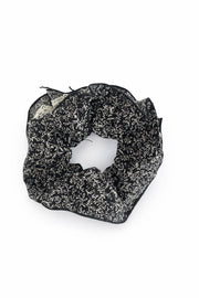 Black lace flower scrunchie