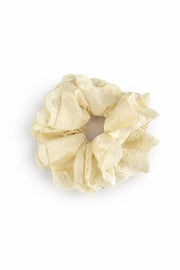 Cream lace scrunchie
