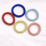 Coil wire hair tie - 5 Pack