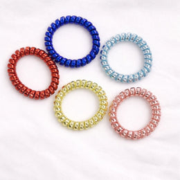 Coil wire hair tie - 5 Pack