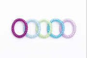 Colourful coil wire hair tie