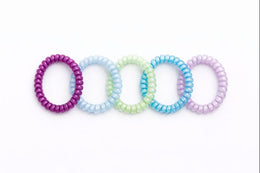 Colourful coil wire hair tie