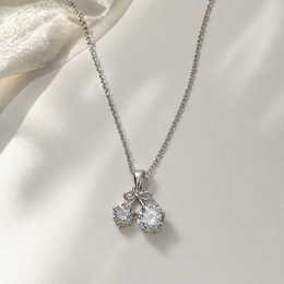 Blair Bow Silver Necklace