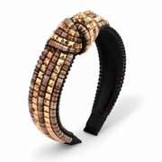 Brown kKnot Rhinestones Headband