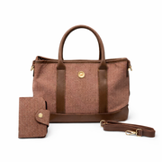 Daisy Top Handbag - Red Brown