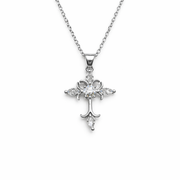 Silver Christian Cross Necklace