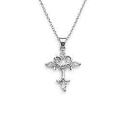 Silver Christian Cross Necklace
