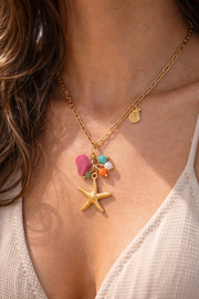 Necklace beaded starfish