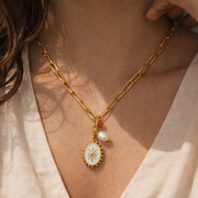 Serenity Gold Charm Necklace